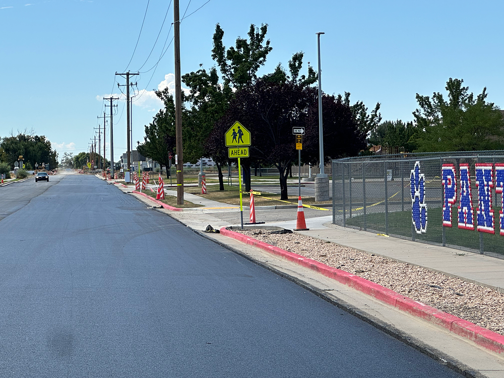 First phase of paving near the school — 8/14/26